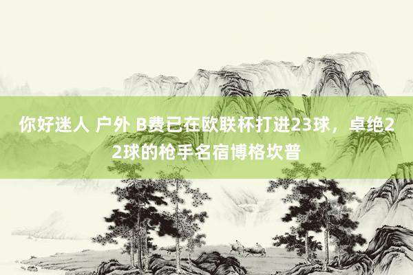 你好迷人 户外 B费已在欧联杯打进23球，卓绝22球的枪手名宿博格坎普