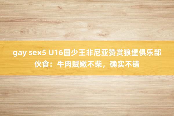 gay sex5 U16国少王非尼亚赞赏狼堡俱乐部伙食：牛肉贼嫩不柴，确实不错